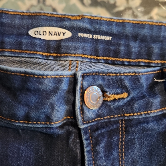 Old Navy Power Straight Jeans Sz 12 Long - Picture 2 of 3